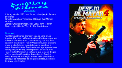 Desejo de Matar 4 (1987) Charles Bronson # Ação, Drama