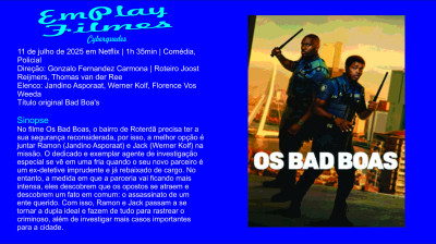 Os Bad Boas (2025)  Comédia, Policial