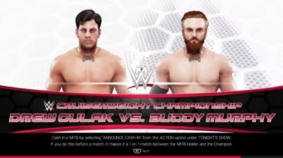 Buddy Murphy vs Drew Gulak (WWE 2K19)